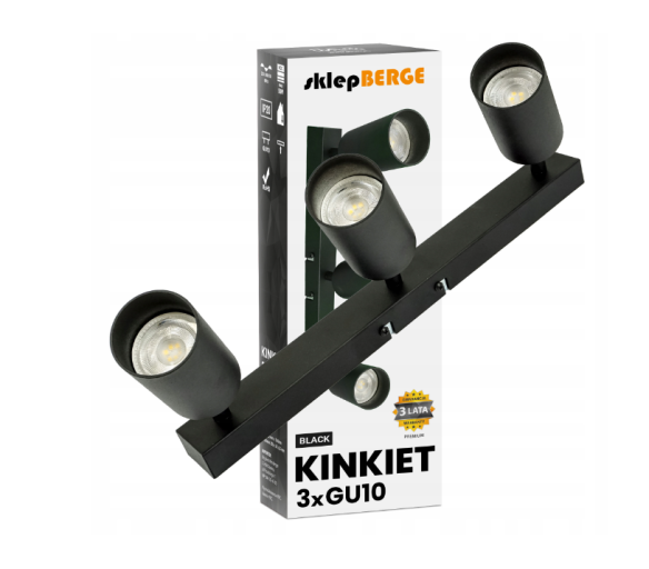 Stropní bodové svítidlo LED VIKI-X 3x GU10 - černé