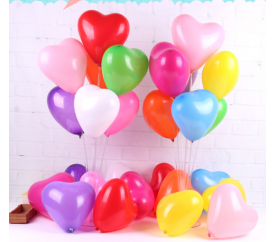 Aga4Kids Latexový balónek SRDCE s LED diodou MIX 25 cm