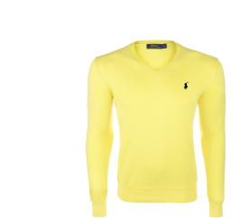 Ralph Lauren Svetr V-NECK SWEATER Lemon Yellow