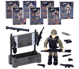 Kostky voják WWII figurka vojáček model ke složení 28 dílů ZA5723 univerzální