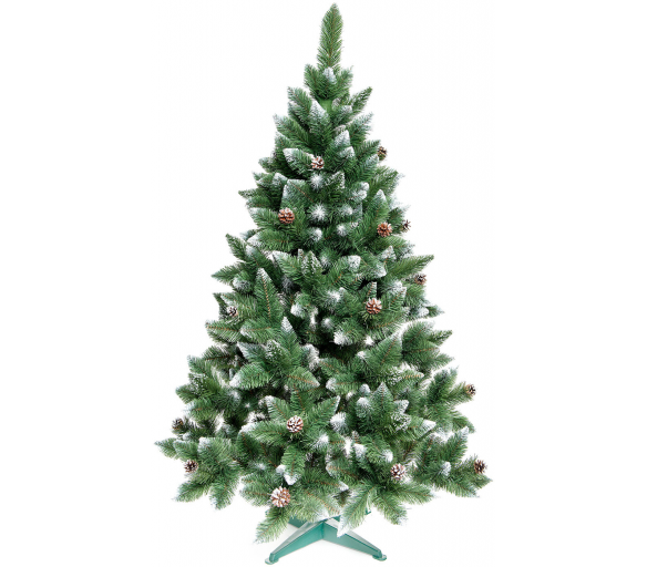 Aga Vánoční stromeček 220 cm s šiškami