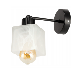 LED nástěnné svítidlo - 1xE27 KOSTKA BÍLÁ