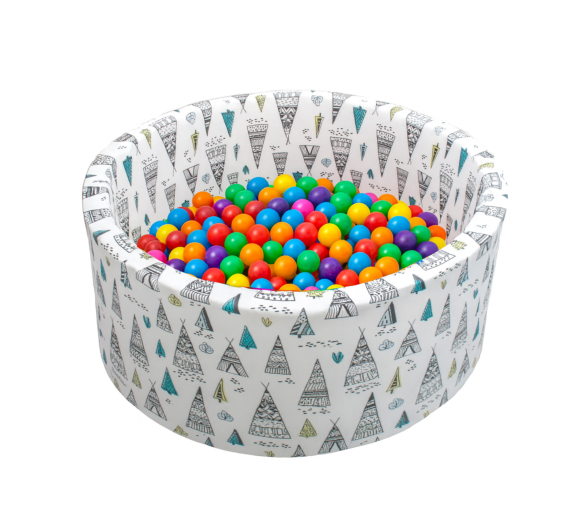 Aga Suchý bazén 90x40 cm s míčky Teepee