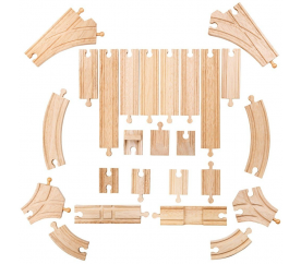 Bigjigs Rail Dřevěné koleje set 25 dílů