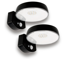 2x LED solární fasádní lampa se senzorem pohybu