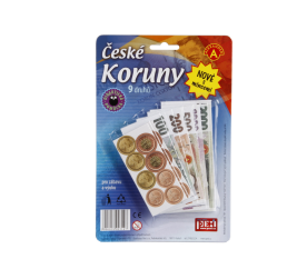 Dětské peníze - České koruny s mincemi