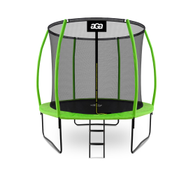 Aga SPORT EXCLUSIVE Trampolína 250 cm Světle zelená + ochranná síť + žebřík
