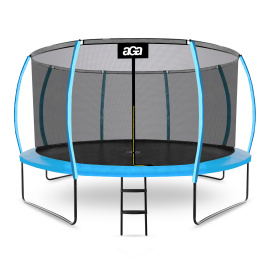 Aga SPORT EXCLUSIVE Trampolína 366 cm Světle modrá + ochranná síť + žebřík