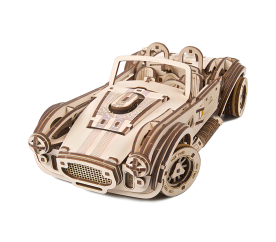 Ugears 3D dřevěné mechanické puzzle Driftující závoďák Cobra