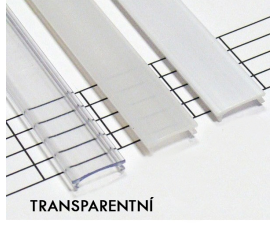 Transparentní difuzor KLIK pro profily A, B, C, 2m