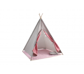 Aga4Kids Dětské Teepee Šedorůžové