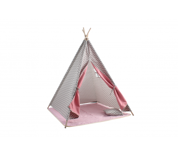 Aga4Kids Dětské Teepee Šedorůžové