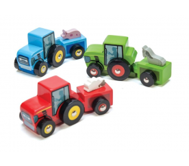 Le Toy Van barevný traktor 1 ks červená