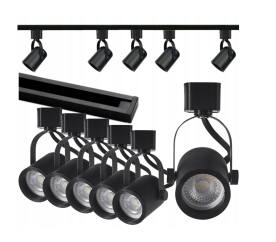 Kolejnicová lampa 1,5 m + 5x LED reflektor