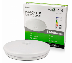 LED stropní svítidlo - PIR - 18W - IP44 - neutrální bílá