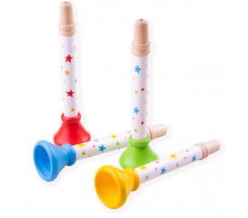 Bigjigs Toys Trumpetka hvězdičky 1 ks modrá
