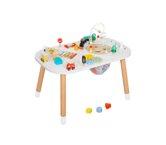 Aga4Kids Dětský montessori stůl s aktivitami a vláčkodráhou 2DZ249  - 2.JAKOST