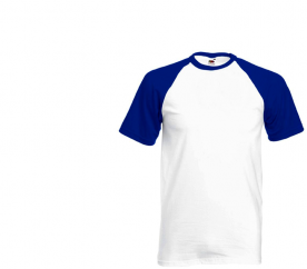 Fruit Of The Loom Tričko BASEBALL White Blue