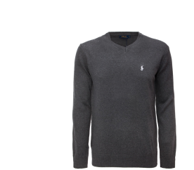 Ralph Lauren Svetr V-NECK Dark Grey