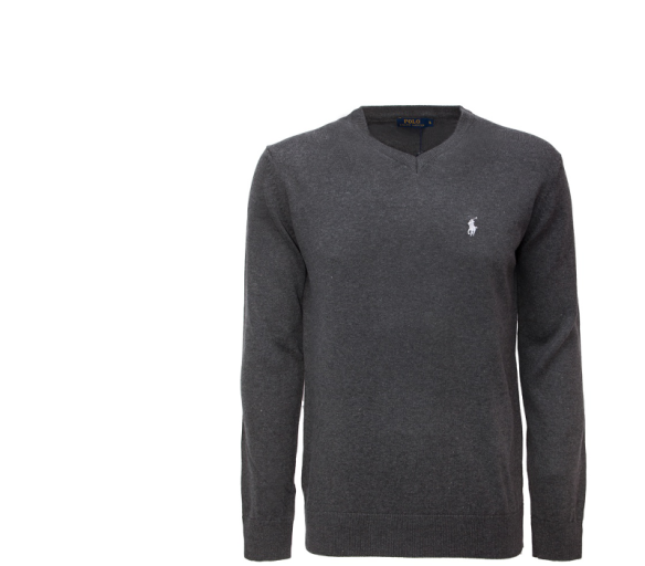 Ralph Lauren Svetr V-NECK Dark Grey