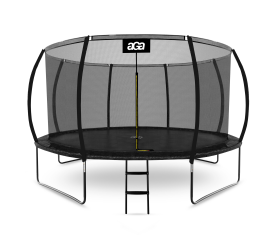 Aga SPORT EXCLUSIVE Trampolína 366 cm Černá + ochranná síť + žebřík 2TR028 - II. JAKOST