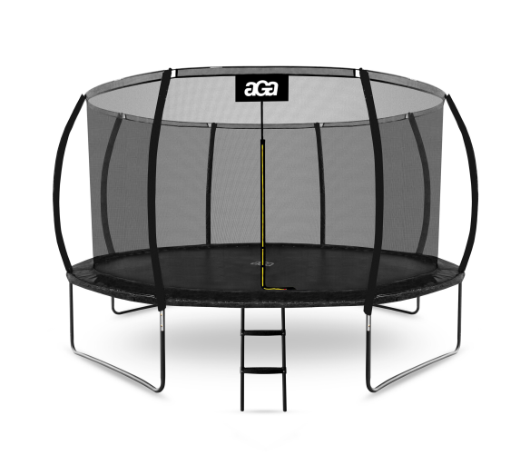 Aga SPORT EXCLUSIVE Trampolína 366 cm Černá + ochranná síť + žebřík 2TR028 - II. JAKOST