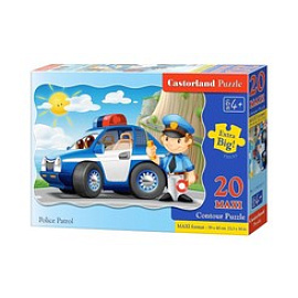 CASTORLAND puzzle 20 MAXI dílků - Policejní hlídka