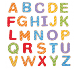 Bigjigs Toys Magnetická barevná abeceda (velká písmena)