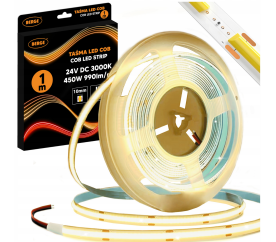 LED pásek COB Neon 24V - 480D - 9W/m - IP20 - 1m - 990lm - teplá barva