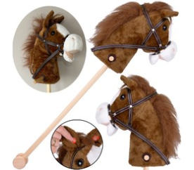 Hobby Horse Kůň na tyčce Zvuk cvalu a řehtání + pohyblivá tlama ZA5442 univerzální
