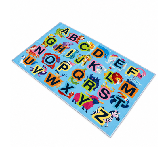 Aga4Kids Dětský koberec s abecedou a zvířátky 150×100 cm