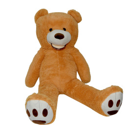 Aga4Kids Plyšový medvěd 130 cm Světle hnědý s tlapkami  6DZ012 - 2. JAKOST