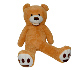 Aga4Kids Plyšový medvěd 130 cm Světle hnědý s tlapkami  6DZ012 - 2. JAKOST