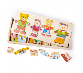 Bigjigs Toys Oblékací puzzle Medvědí rodinka