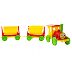 Doloni Plastový vláček s 2 vagóny Červený