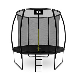 Aga SPORT EXCLUSIVE Trampolína 250 cm Černá + ochranná síť + žebřík