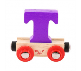 Bigjigs Rail Vagónek dřevěné vláčkodráhy - Písmeno T