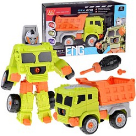 Super stavební vozidlo auto-robot 2v1 sklápěč ZA4704 B univerzální