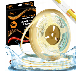 LED pásek COB Neon 12V - 480D - 9W/m - IP67 - 5m - 990lm - teplá barva