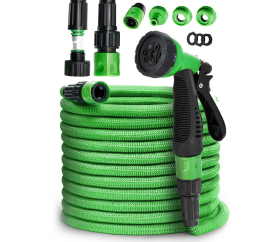 Tillvew Flexibilní zahradní hadice 15 m Green