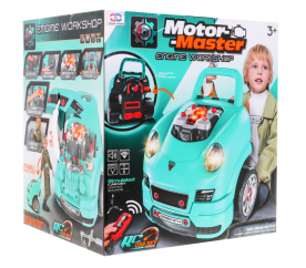 Motorové opravárenské auto pro děti 3+ Nářadí + Interaktivní kokpit + Dálkové ovládání 61 el. Sada malého mechanika