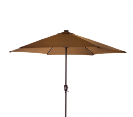 Aga Slunečník CLASSIC LED+integrovaná USB nabíječka 300 cm Coffee