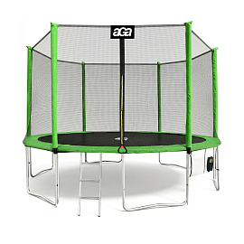 Aga SPORT PRO Trampolína 430 cm Světle zelená + ochranná síť + žebřík + kapsa na obuv