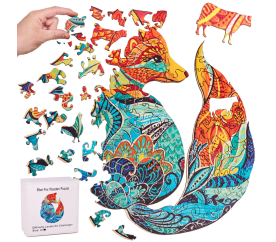 Aga Dřevěné puzzle Liška A3 148 prvků