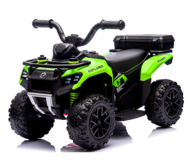 Quad J9 zelený na akumulátor, čtyřkolky pro děti hudba světlo Akumulátor lithiový-iontový