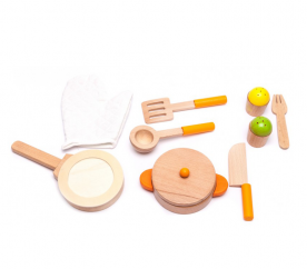 Aga4Kids Dětské dřevěné nádobí COOKWARE SET 1