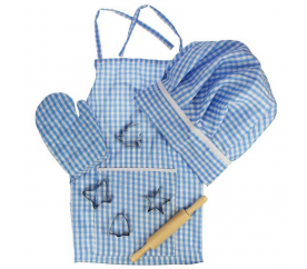 Bigjigs Toys modrý set šéfkuchaře - Poškozený obal
