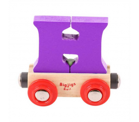 Bigjigs Rail Vagónek dřevěné vláčkodráhy - Písmeno H