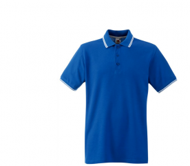 Fruit Of The Loom Tričko TIPPED POLO Royal Blue White