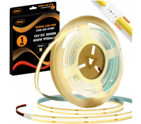 LED pásek COB Neon 12V - 480D - 9W/m - IP20 - 1m - 990lm - teplá barva